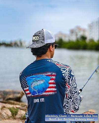 Miniatura 5 de Gorra de pesca ajustable de malla con cierre de presión + múltiples parches