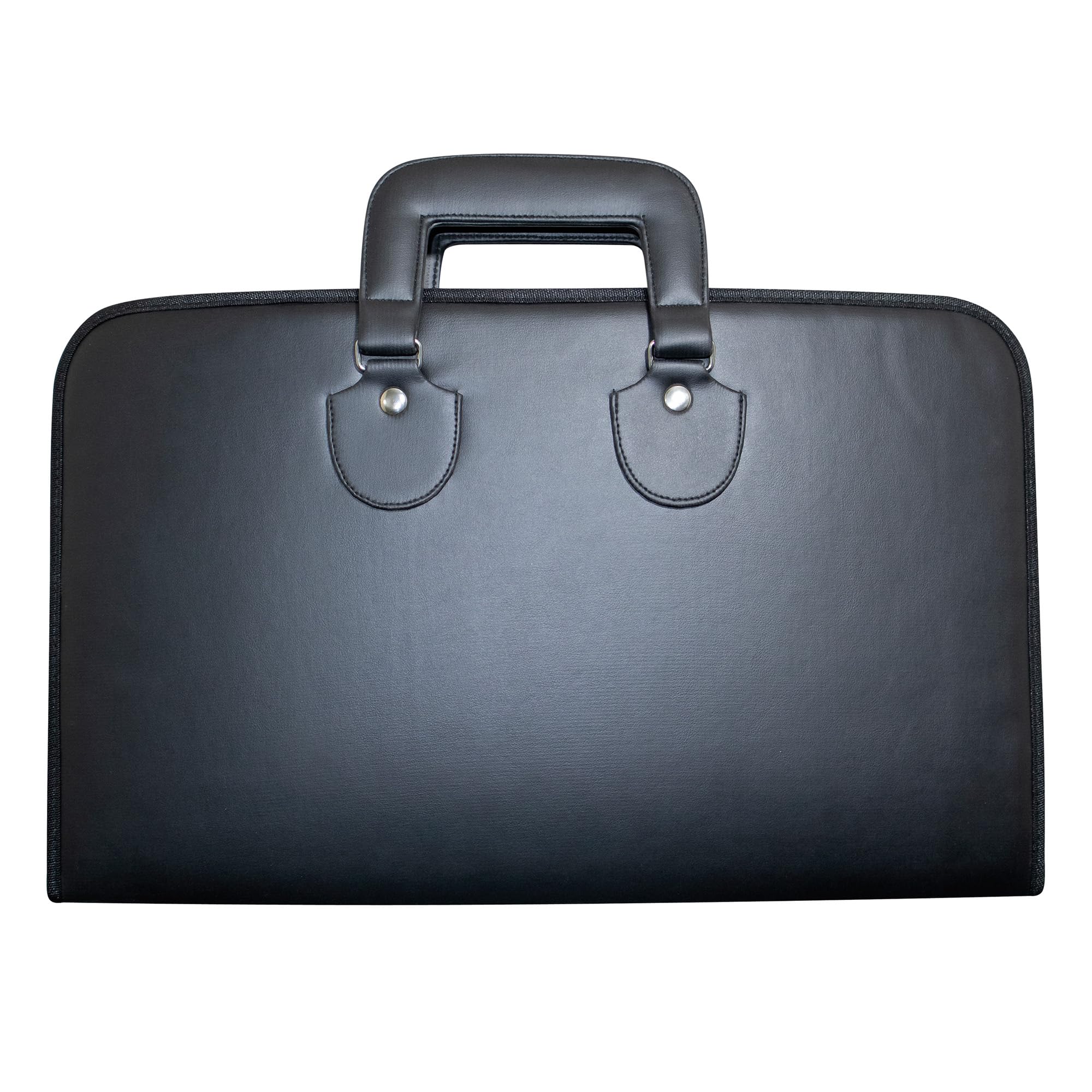 UK EMPIRE GROUP Masonic Apron + Collar Half Case (Black Leather) – Freemason Carrying Bags, Black