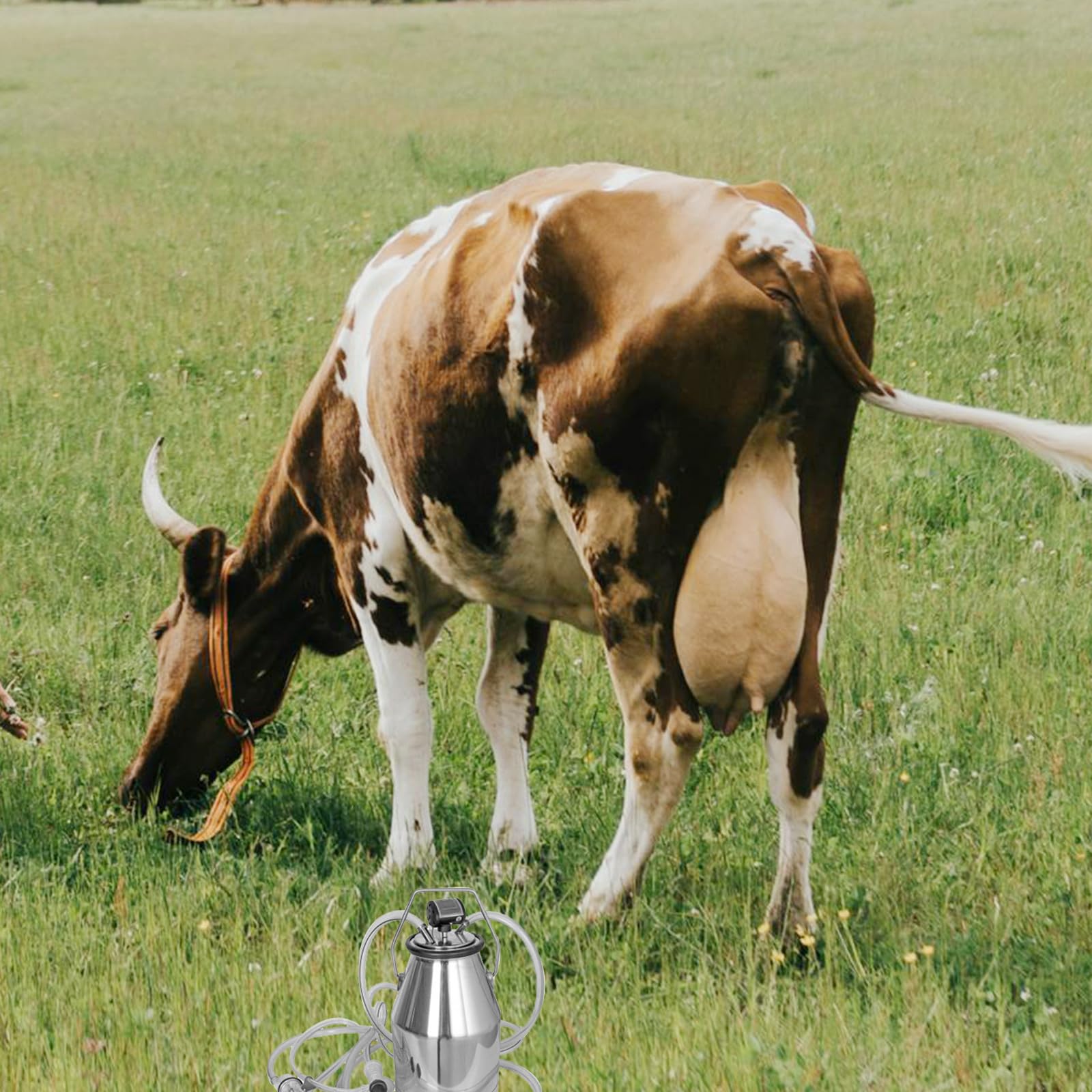 Melkeimerdeckel aus Edelstahl mit Dichtung 3 fach Milcheimerdeckel Auslaufsicher für Ziegen Schafe und Kühe Kompatibel mit Melkmaschinen