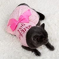 Vista 5 de Vestido de tul para perro de cumpleaños para niña, ropa para perro, vestidos de festival de vacaciones, disfraces de fiesta para cachorros, camisas