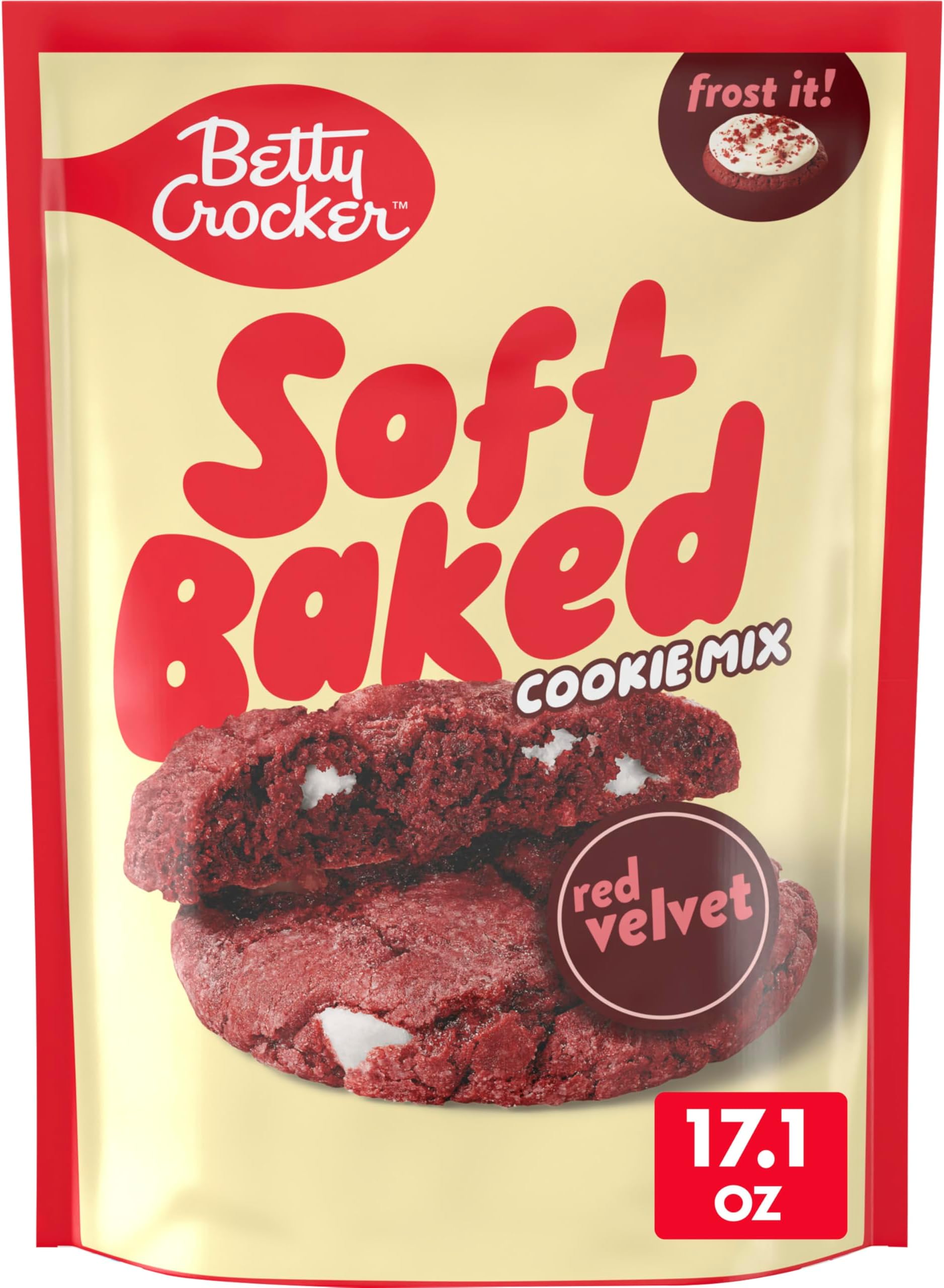 Soft Baked Cookie Mix, Red Velvet, 17.1 oz
