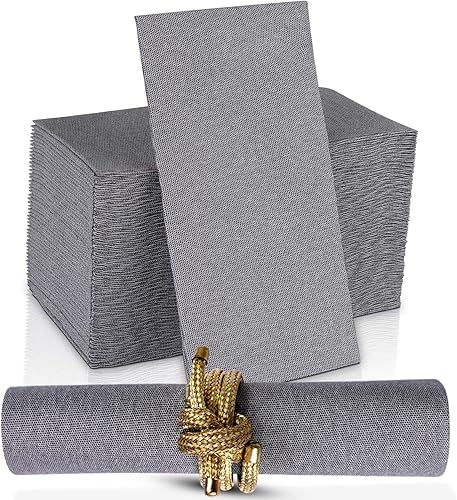 Servilletas de cóctel desechables similares a tela, paquete de 200 servilletas de papel de 10 x 10 pulgadas con puntos negros para bebidas, para