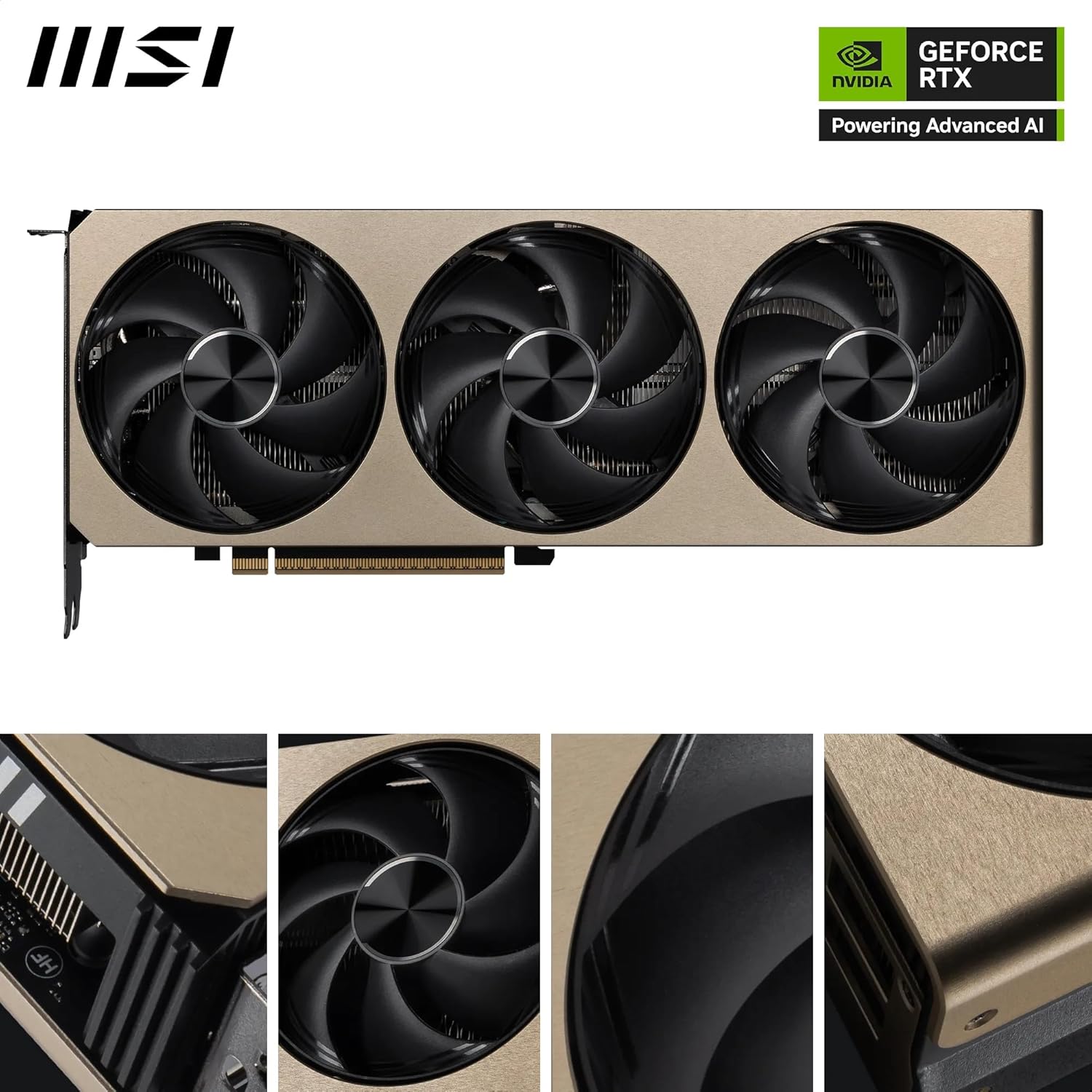 MSI GeForce RTX 5070 12G Inspire 3X OC Graphics Card - RTX 5070 GPU, 12GB GDDR7 (28Gbps/192-bit), PCIe 5.0 - Triple Fan Thermal Design (3 x STORMFORCE Fan) - HDMI 2.1b, DisplayPort 2.1b