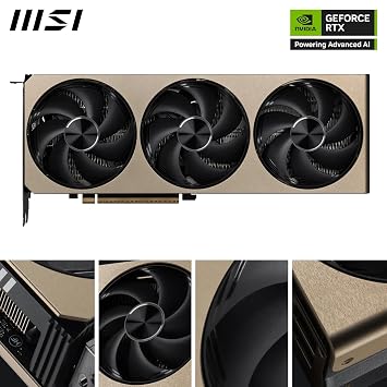 MSI NVIDIA GeForce RTX 5070 12G Inspire 3X OC 192 bit GDDR7 Game Graphics Card, Frequency Increase Up to 2557 MHz, PCIe Gen 5, DLSS 4, DP 2.1 x 3, HDMI 2.1 x 1, SFF Ready