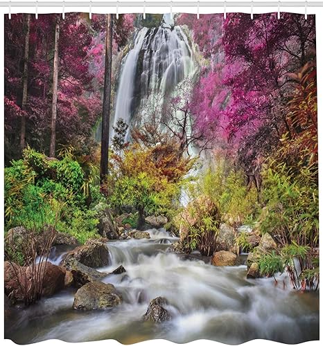 Miniatura 2 de Cortina de regadera con niña y mariposa de color rosa