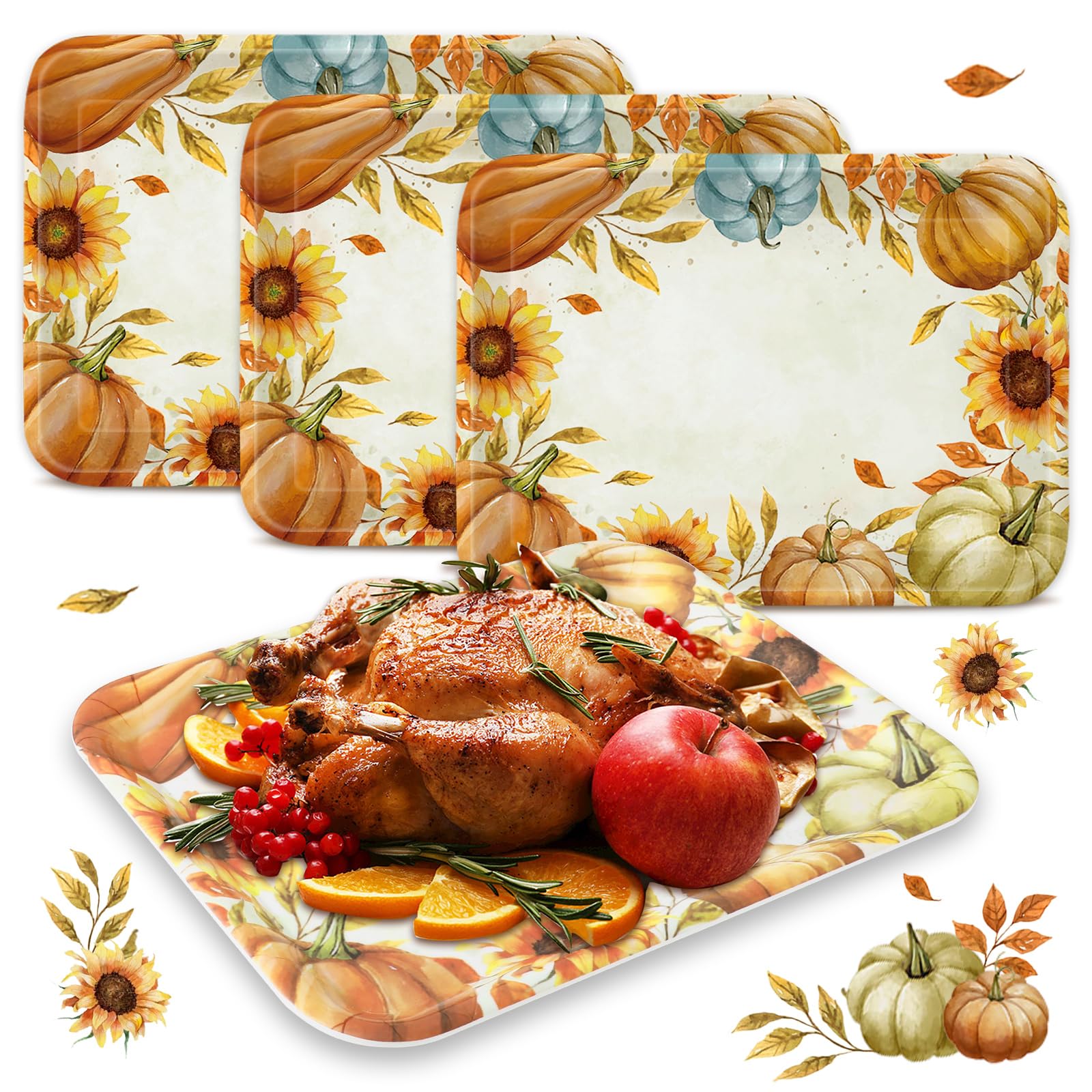 Plats de service pour la récolte d'automne et repas de Thanksgiving en famille