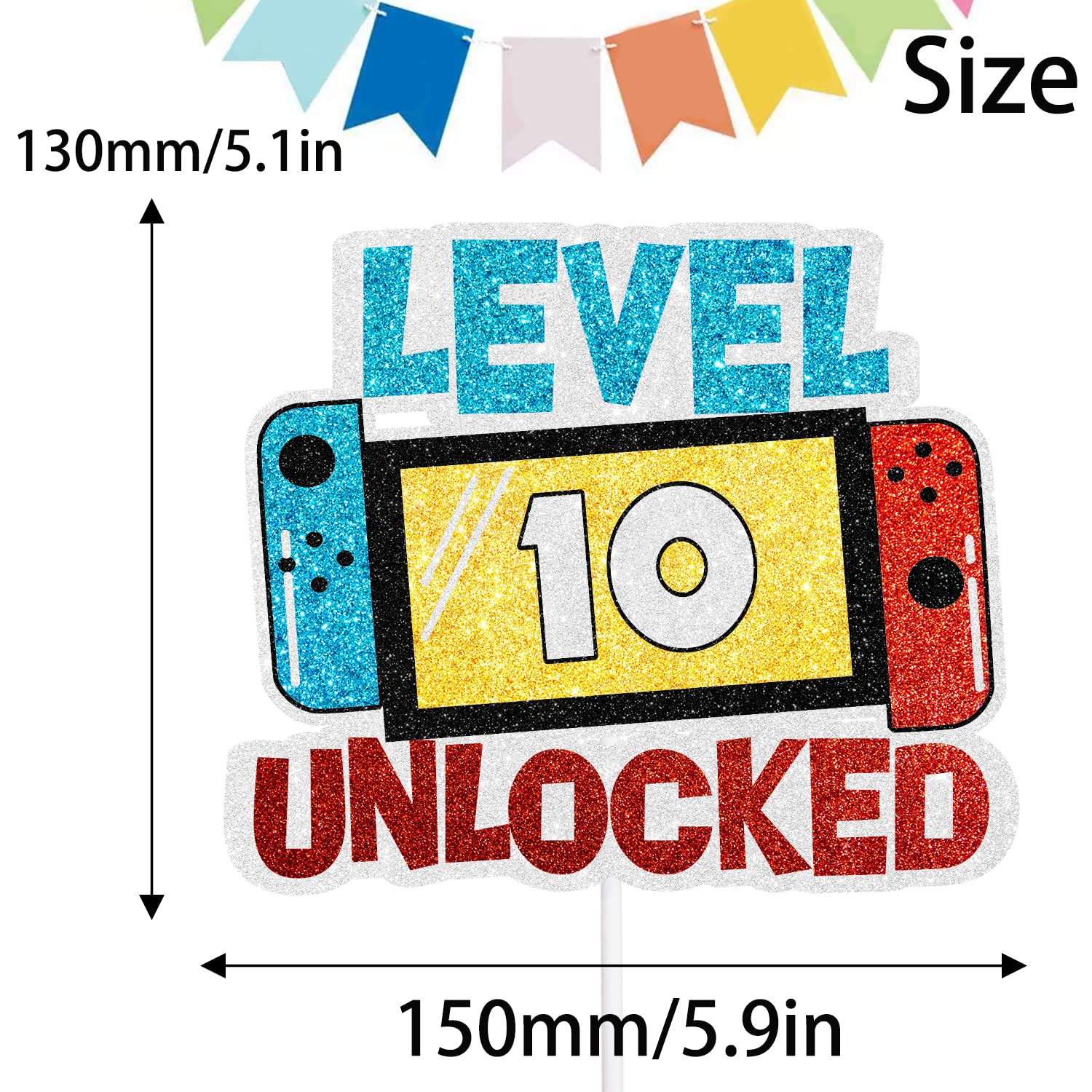 Amazon.com: Level 10th Unlocked Cake Topper - Electronic Games