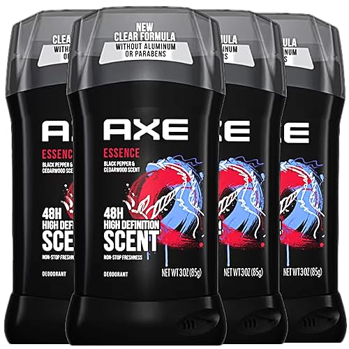 Axe Desodorante en barra para hombre, aroma de pimienta negra y madera de cedro, protección contra olores de larga duración 48H, sin aluminio, 3