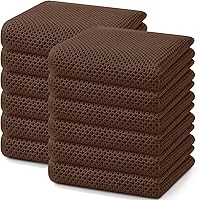 Vista 222 de Homaxy Paños de cocina de 100% algodón con tejido de gofre, ultra suaves, absorbentes, de secado rápido, 12 x 12 pulgadas, paquete de 6, albaricoque