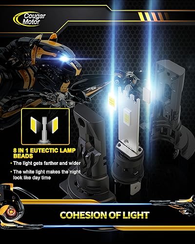 Miniatura 3 de Cougar Motor Bombillas H7, tamaño 11, bombilla H7, no requiere adaptador, luz antiniebla blanca de 6500 K o uso todoterreno Plug and Play, paquete
