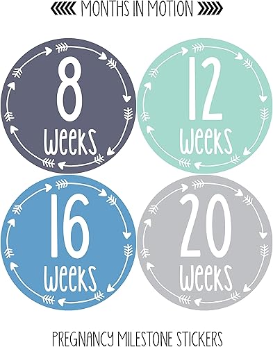 Miniatura 2 de Calcomanías semanales de crecimiento del vientre para embarazo, calcomanías para el vientre del bebé, calcomanía de la semana de la maternidad,