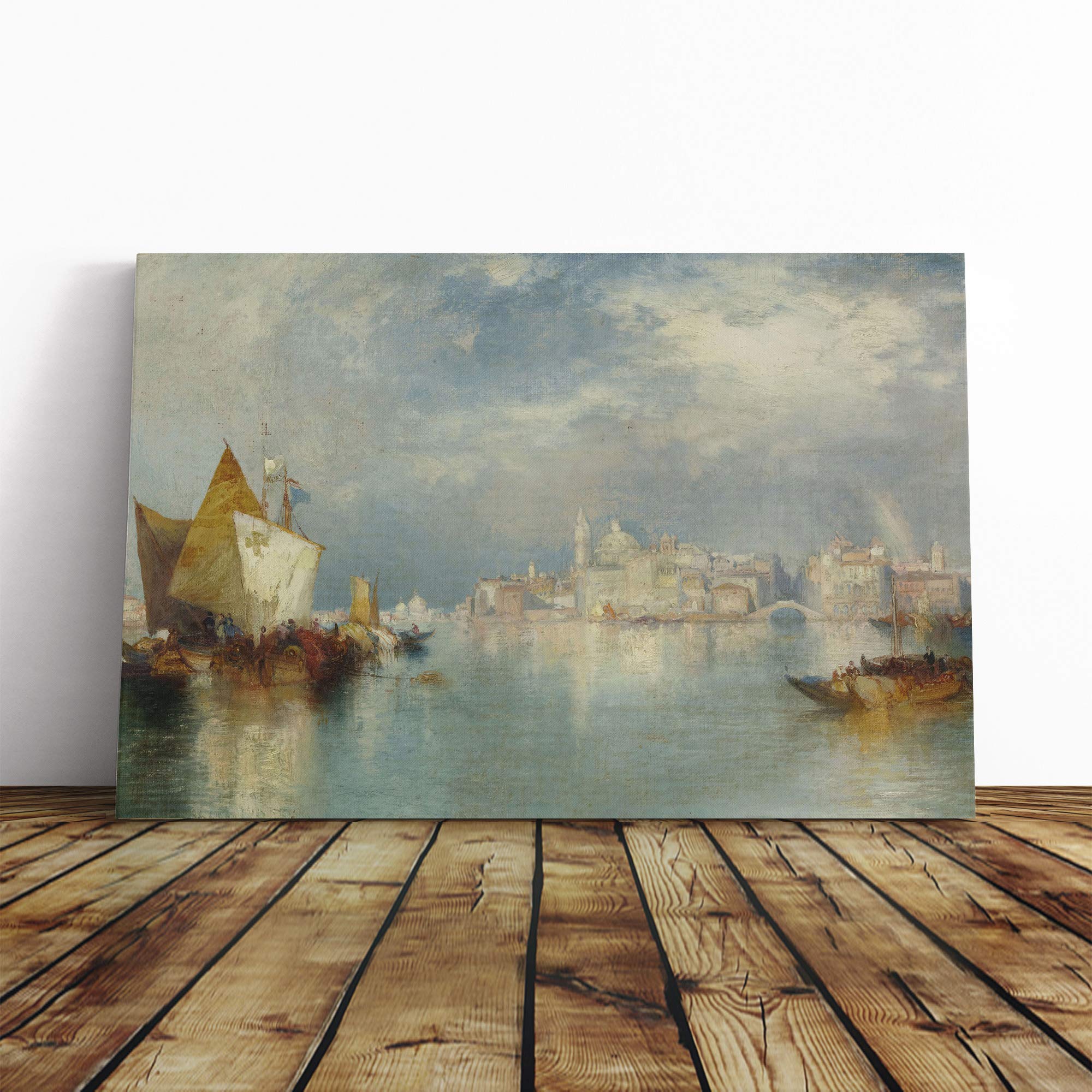 Thomas Moran The Palace of Cortez Canvas Print | Gallery Wrapped 30mm Frame Wall Art | 24x16 inches | Ready to Hang | Modern Cityscape Picture | Living Room Bedroom Lounge Office