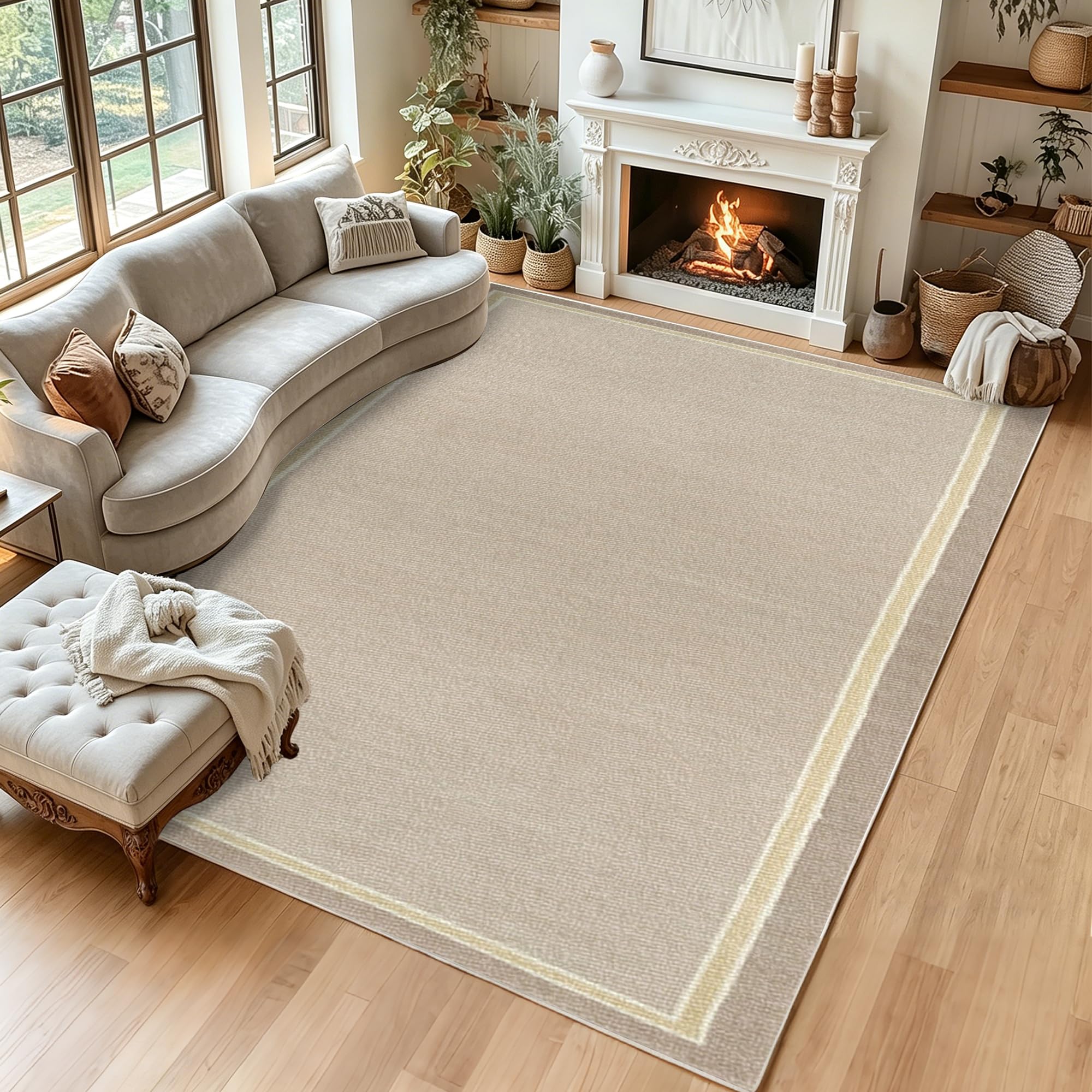 Tapis géométrique 60x80 cm lavable et antidérapant pour salon et chambre
