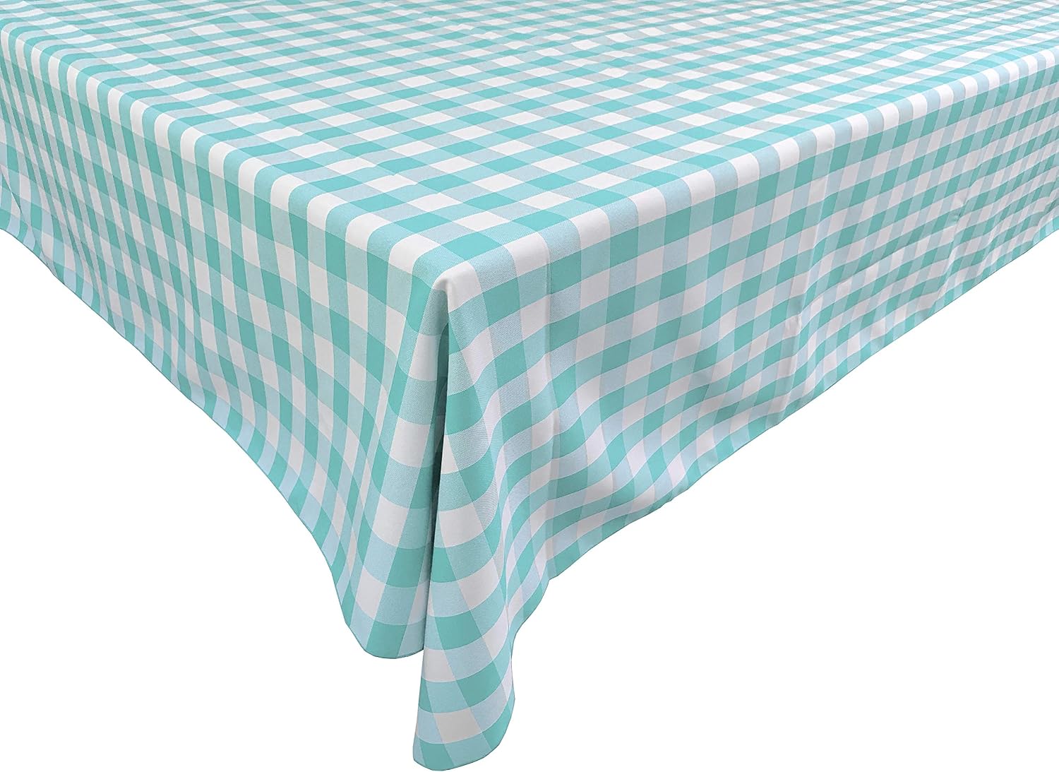 Zen Creative Designs Poplin Gingham Checkered Farmhouse Table Decoration Kids Parties Showers Events Holiday Christmas Décor (58" x 144", Lime)