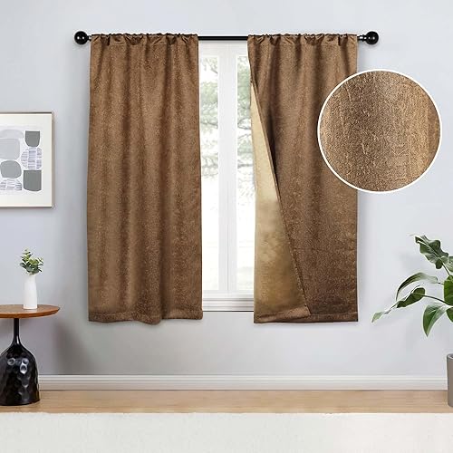 Miniatura 2 de BLUENILEMILLS Paneles de cortinas opacas para oscurecer la habitación con bolsillo para barra, cortinas perfectas para ventanas de cocina,