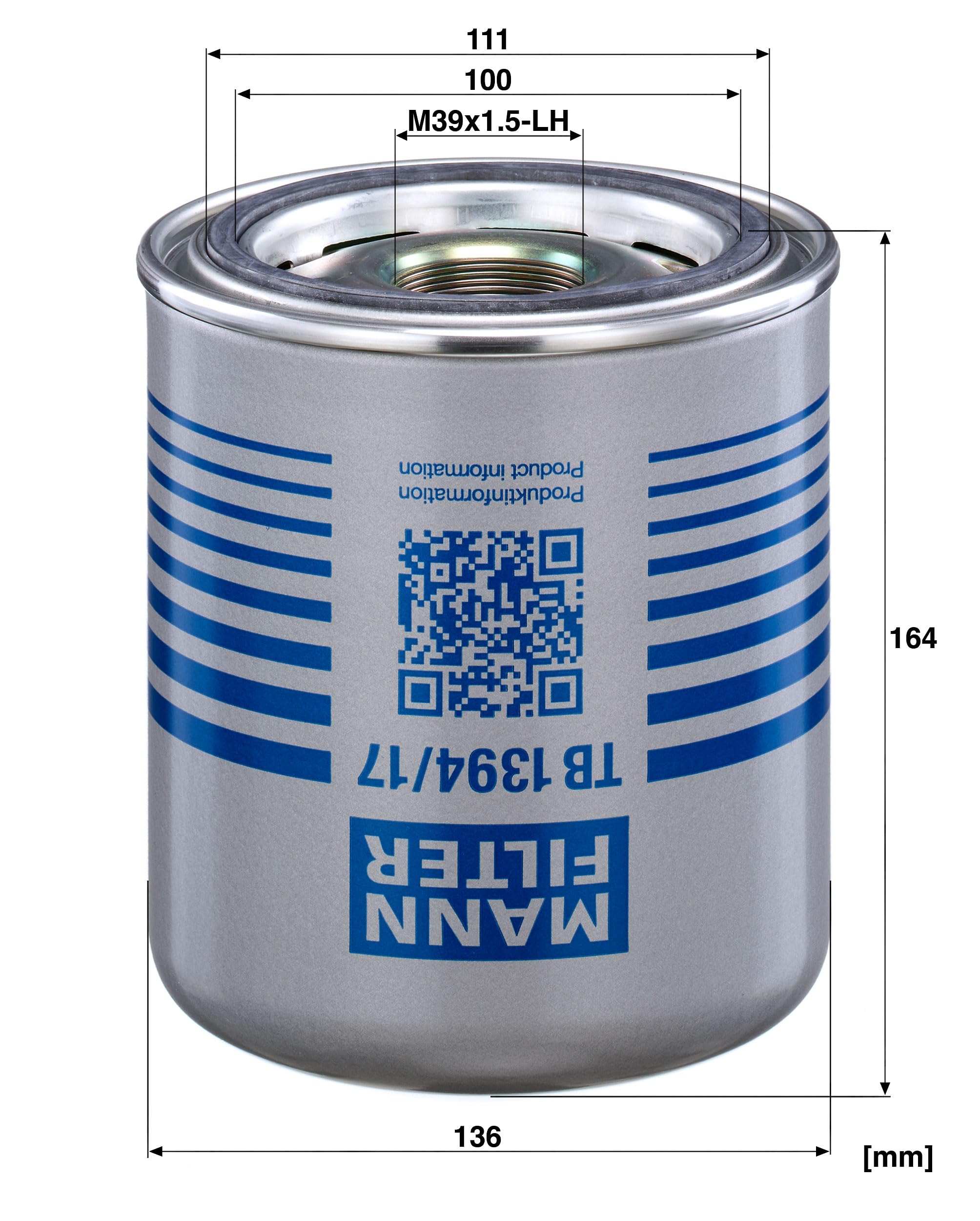 MANN-FILTER, TB 1394/17 x Cartouches de dessiccateur d’air