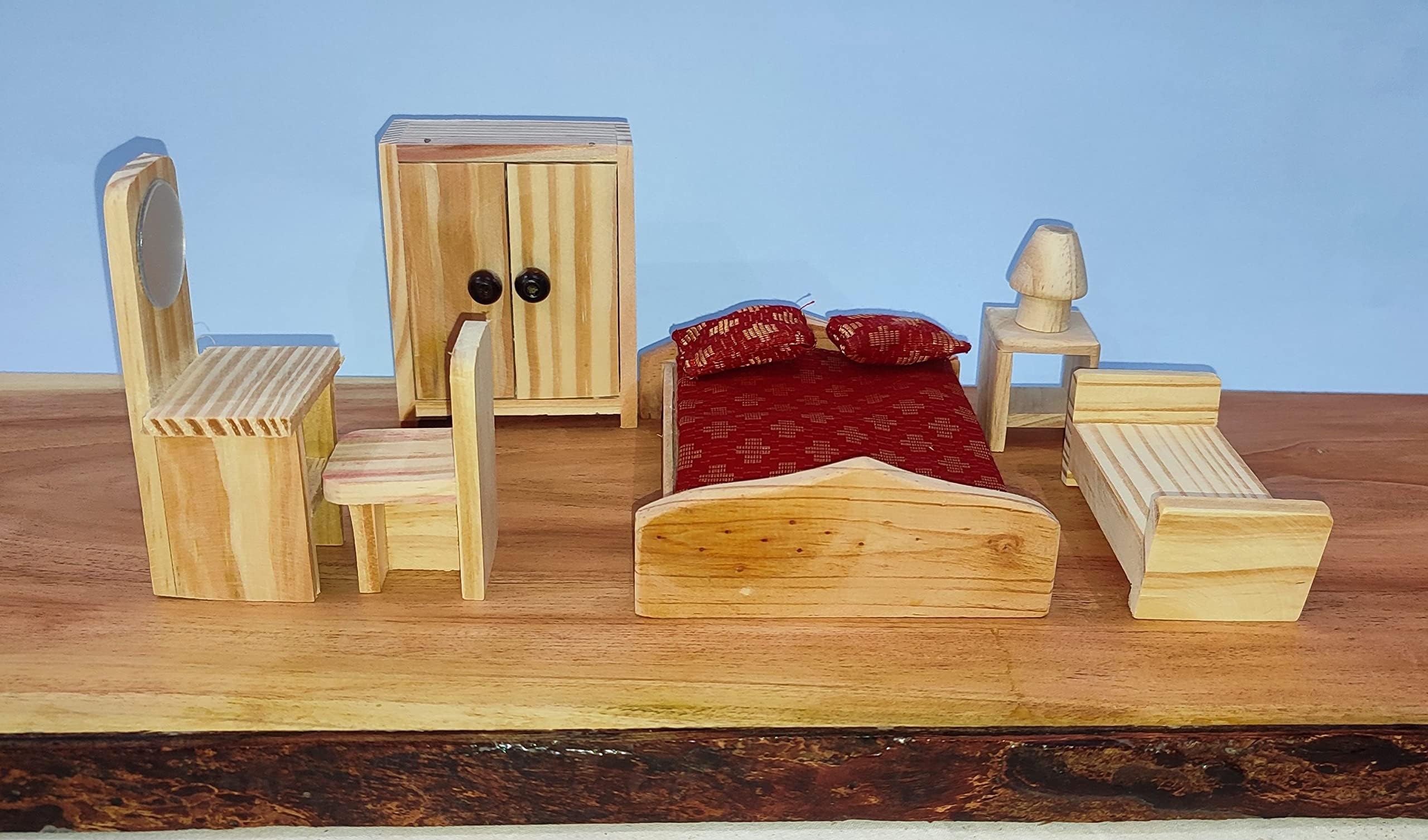 Small Dollhouse and Furniture