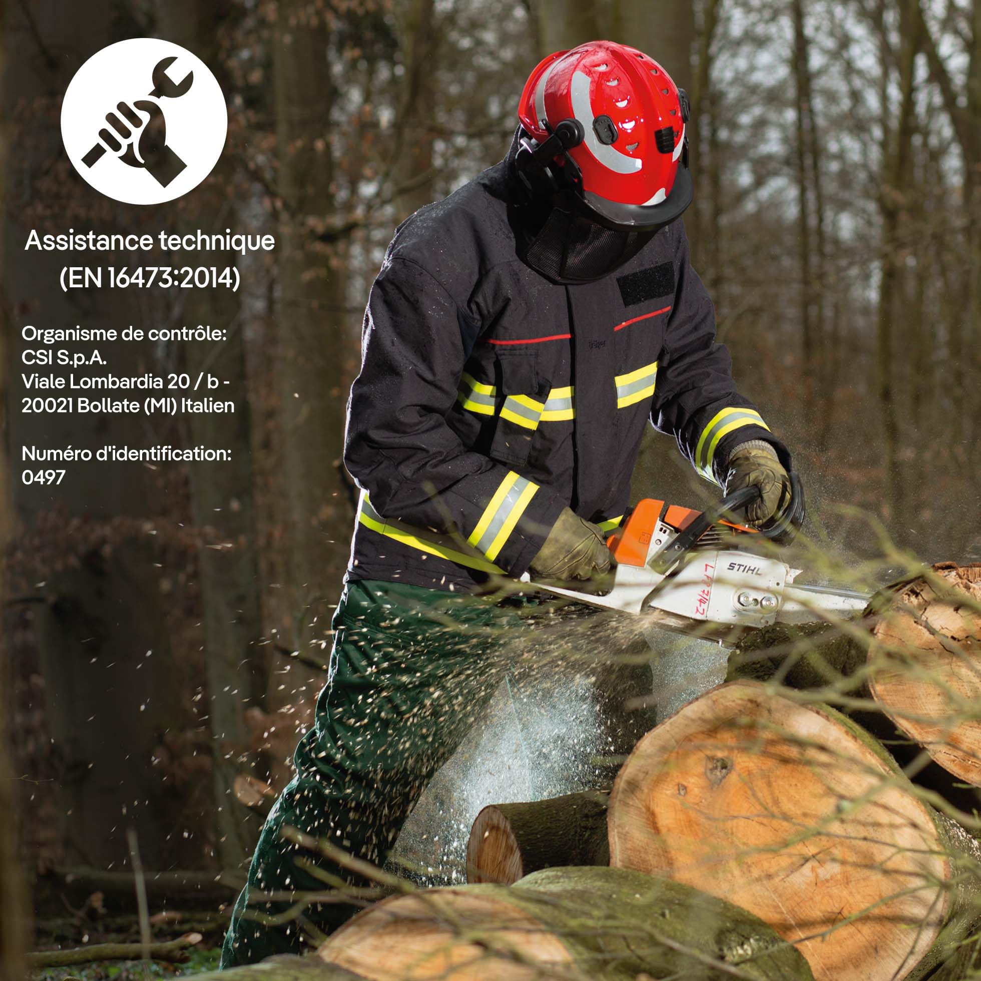 Dräger HPS 3500 Premium Casque de Protection forestier avec Cache-Oreille | Anti-Bruit et visière grillagée