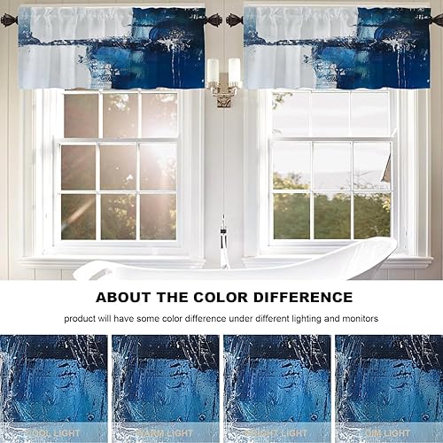 Miniatura 1068 de Cenefas de cocina modernas con patrón de cobre marrón dorado para ventanas, cenefas opacas abstractas de marcas de arañazos y cortinas opacas