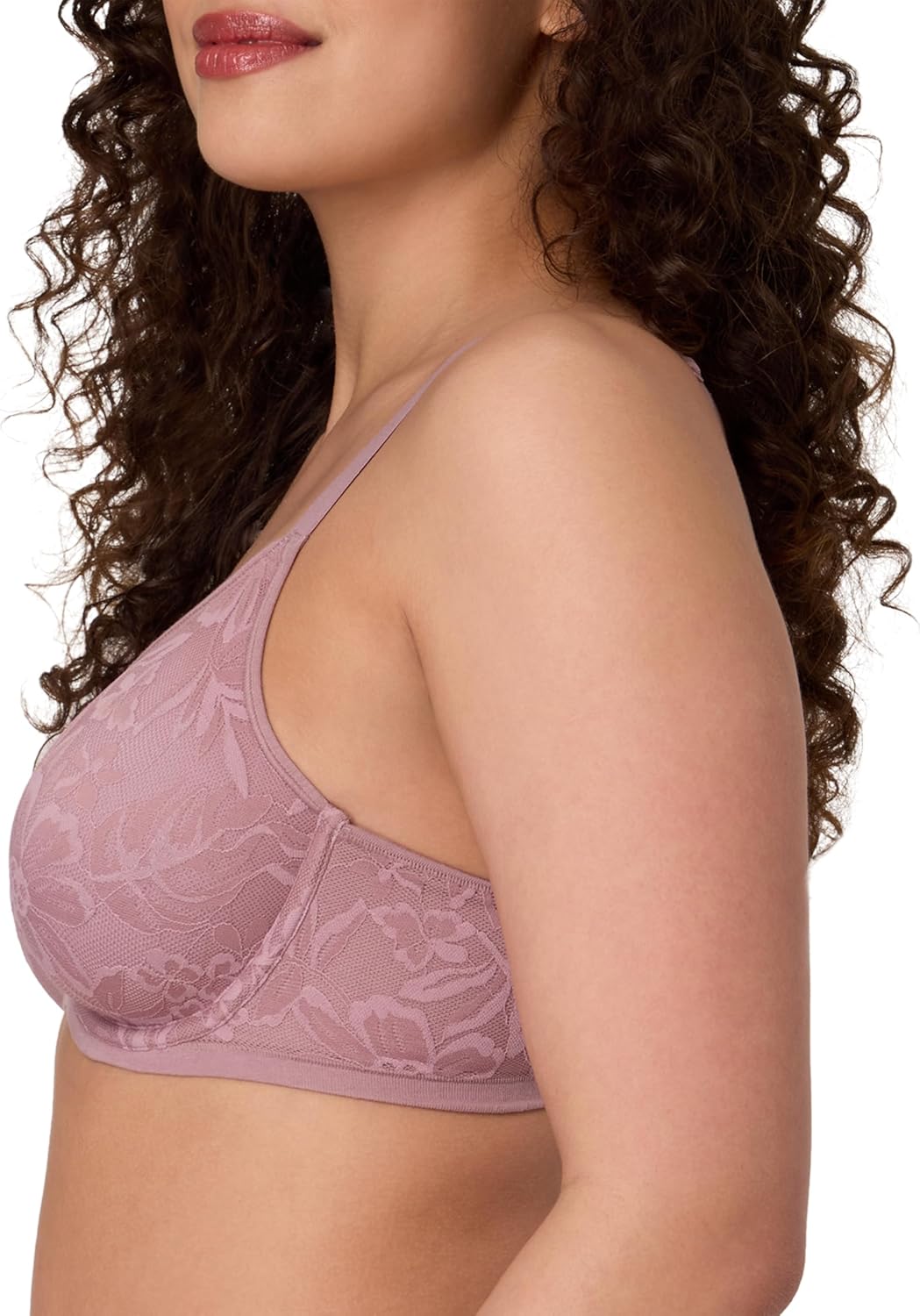 Bali Women's Lace Underwire Bra, Breathe Cotton Modal Lace Bras for Women, Full Coverage, Breathable, Convertible - Image 4