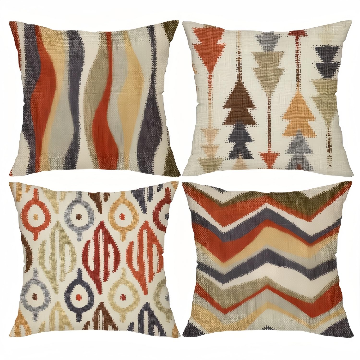 PVOODIRE 45x45cm Boho Cushion Covers Soft Plush - Cute Stuff Sofa Cushion Covers Fit 45cm x 45cm Cushions with Covers Home Patio Use — image 1