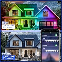 Vista 6 de zoegi 200ft Outdoor LED Strip Lights Waterproof,Music Sync RGB IP68 Outside Led Light Strips Waterproof with App and Remote,Exterior Led Rope Lights