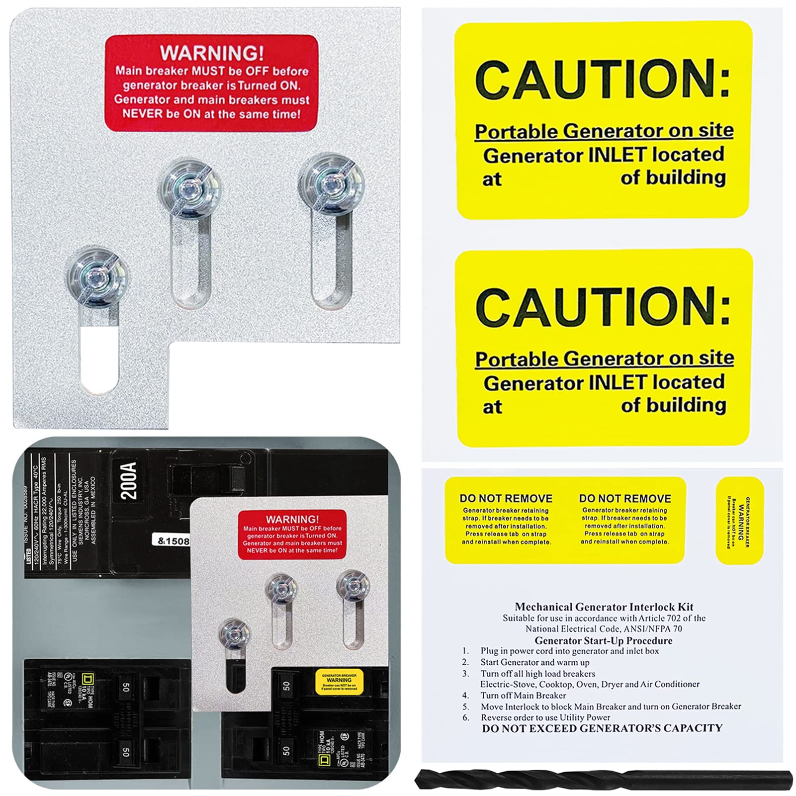 Buy Generator Interlock Kit Compatible with Square D QO or Homeline 150