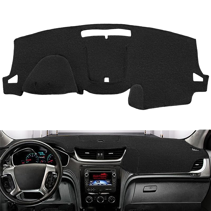 Capa para Painel sob Medida Chevrolet Traverse sem Head Up Display, em Poliéster, Preta AKMOTOR K279