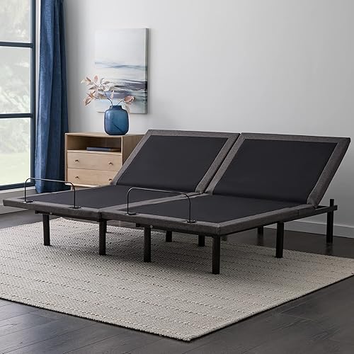 Miniatura 6 de Lucid Colchón Queen de 12 pulgadas y base de cama ajustable L600, colchón de espuma viscoelástica de gel de felpa, carbón de bambú, certificado