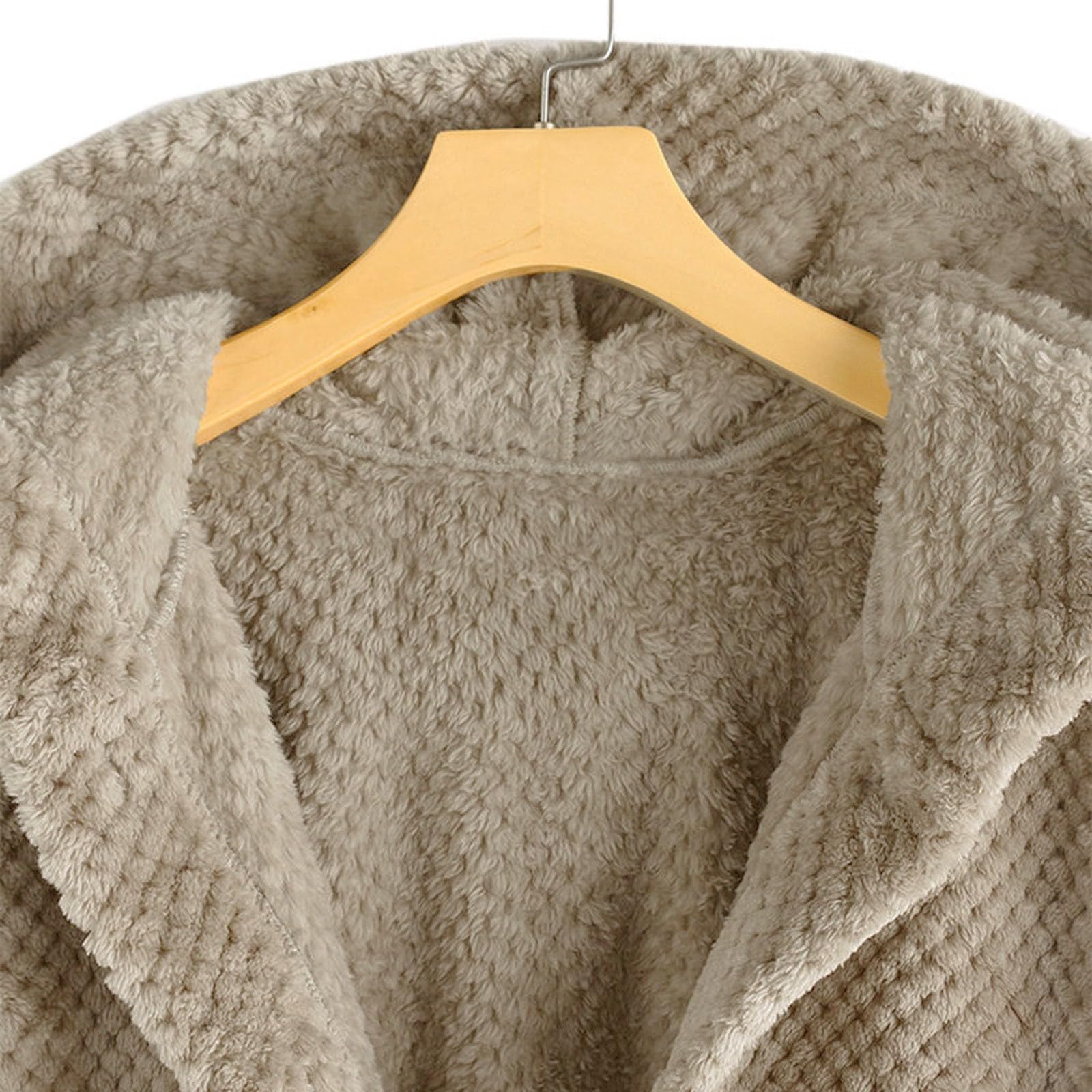 Chaqueta Mujer Invierno Abrigos De Cazadora Forro Polar，Mujer Chaqueta Otoño Invierno Color Capucha Manga Larga Botones Bolsillo Cardigan Abrigo Casual