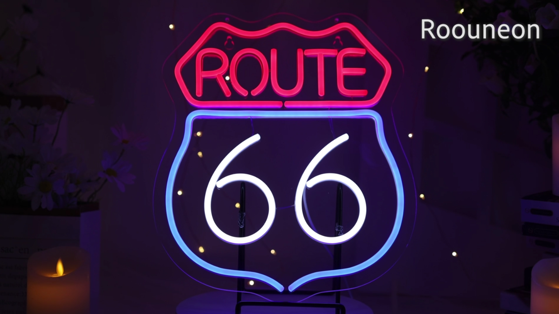 Amazon.com : Historic Route 66 Neon Sign for Wall Decor Dimmable