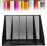 Vista 5 de Desk File Organizer Sturdy Iron Mesh 5 Section Vertical File Folder Document Holder for Office Workspace Desktop Organization