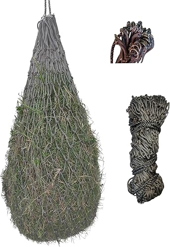 Miniatura 1 de Bolsa de heno de alimentación 2 pulgadas agujeros red de heno para caballo  Gris