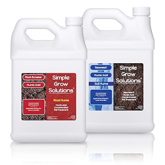 Root Hume Humic Acid 1 Gallon + Soil Hume Humic Acid Seaweed Blend 1 Gallon Bundle - Simple Lawn Solutions