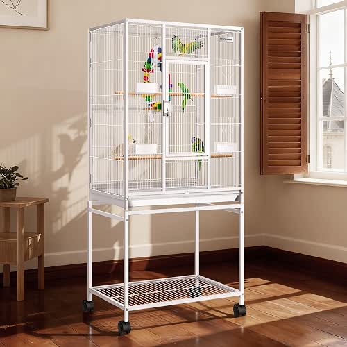 VIVOHOME 54 Inch Wrought Iron Large Bird Flight Cage with