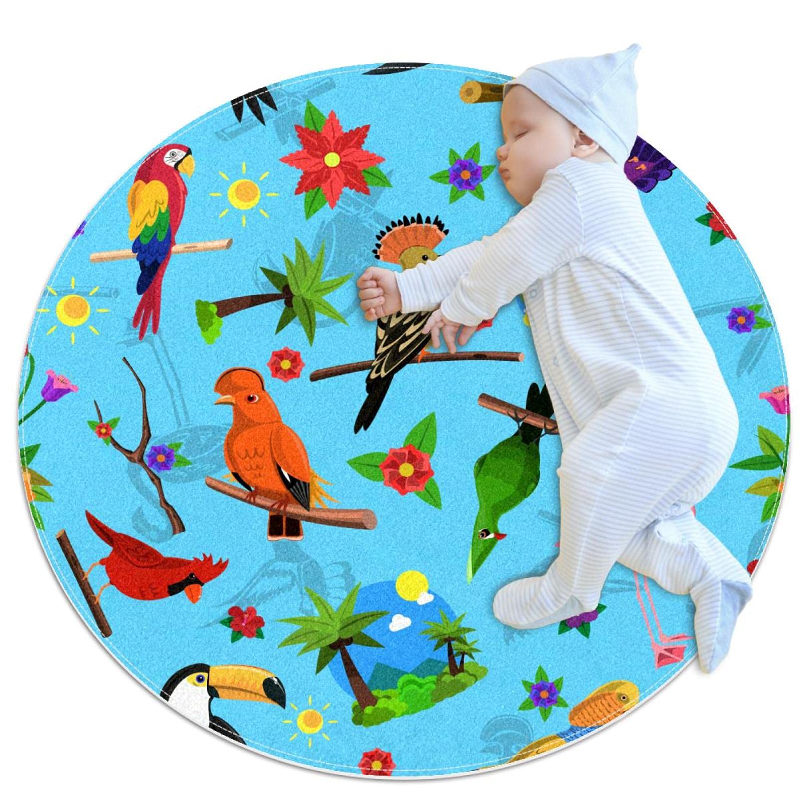 Tapis de salle de bain oiseaux colorés pour égayer votre décoration intérieure