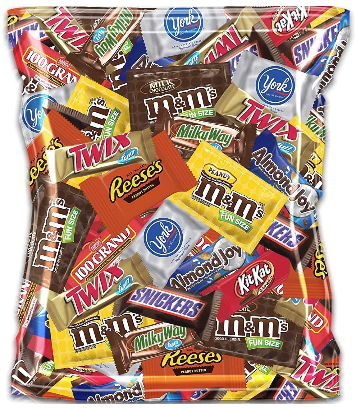 Bundle with (128 Ounce) Variety Assortment Mix Bulk Pack Chocolate M&M's, Snickers, Milky Way, Reese