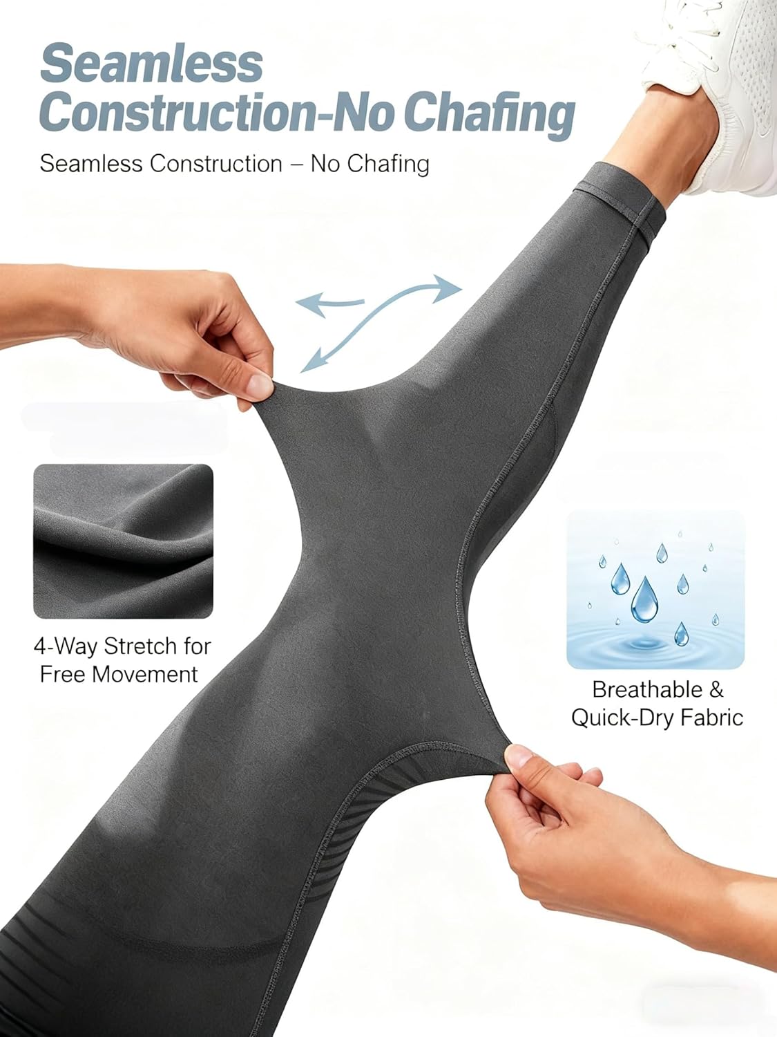 2 Pack Compression Leggings for Women Anti Cellulite Leggings Butt Lifting Resistance Band Scrunch Butt 2Pcs Legging - Image 7