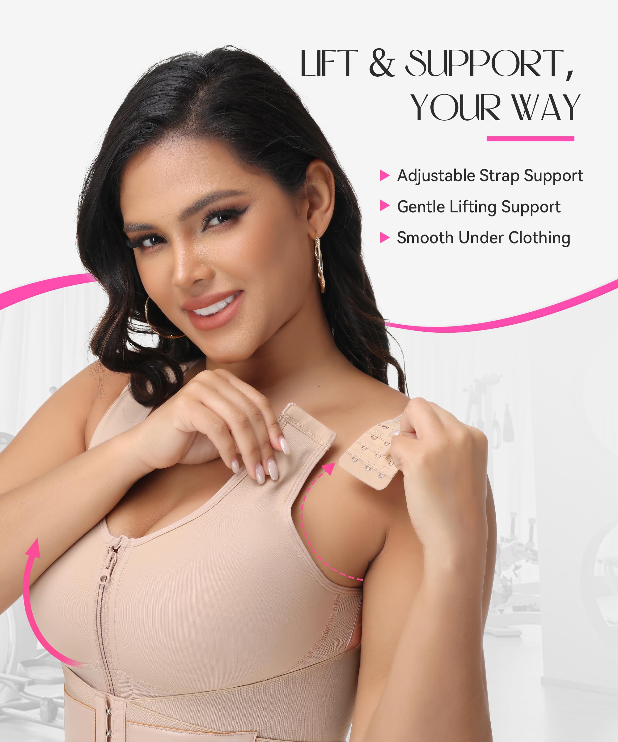 SHAPSHE Entrenador de cintura para mujer, corsé moldeador, control de abdomen, posparto, moldeador de cintura, brasier moldeador de cuerpo con soporte de espalda