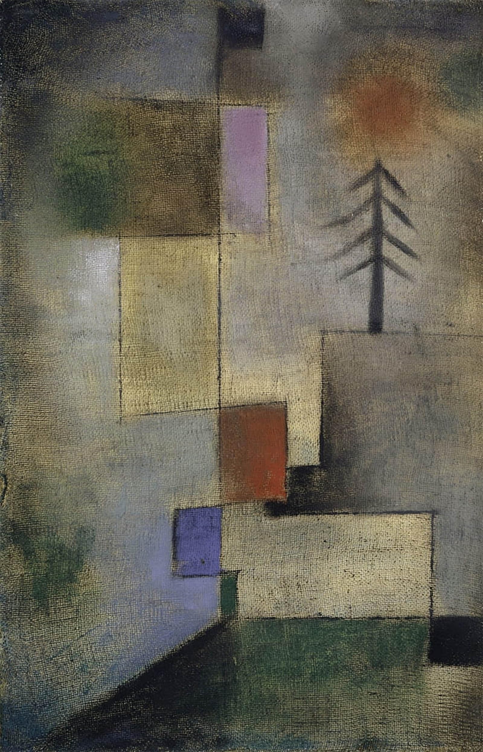 POSTERIIk Vintage Art Print Images Pictures Print Small Picture of Fir Trees by Paul Klee Modern Colour Posters for Office Home Decor 60x90cm