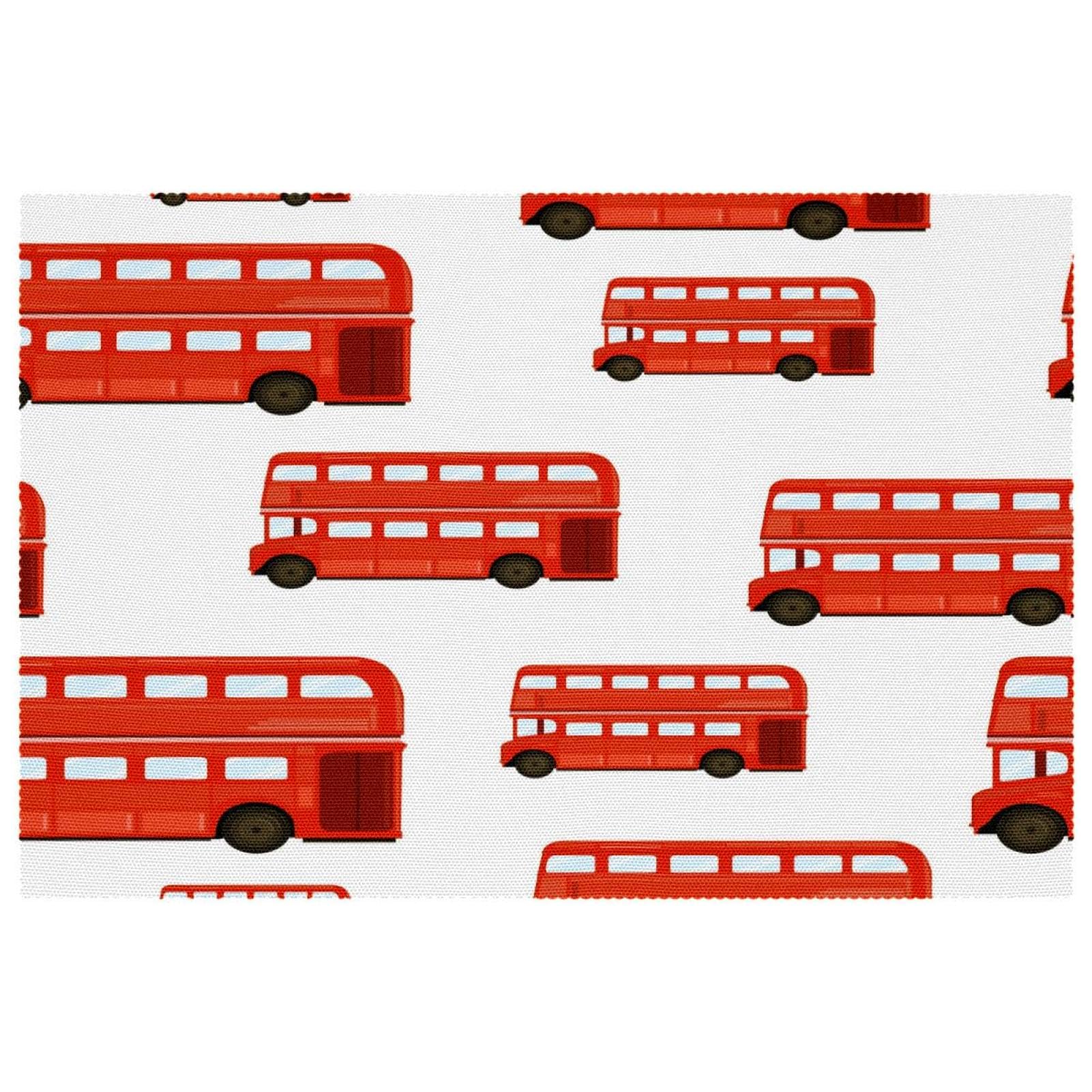 Sets de table London Bus rouge pour une décoration de cuisine pop