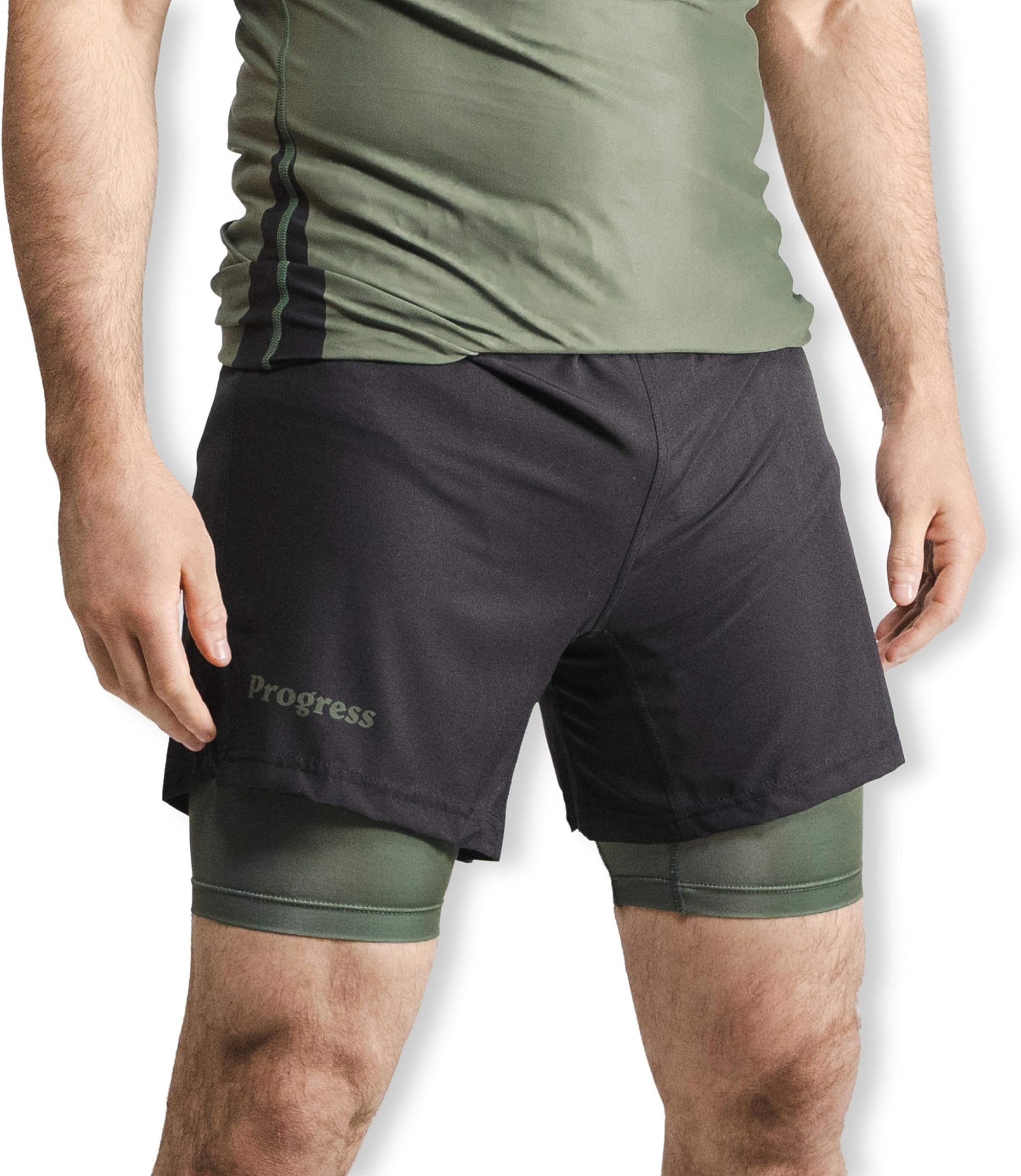 Progress Jiu JitsuAcademy BJJ Board Shorts | Durable 4-Way Stretch Mens Training Shorts for Brazilian Jiu Jitsu, MMA, Muay Thai & Grappling | Lightweight No-Gi Gym Shorts