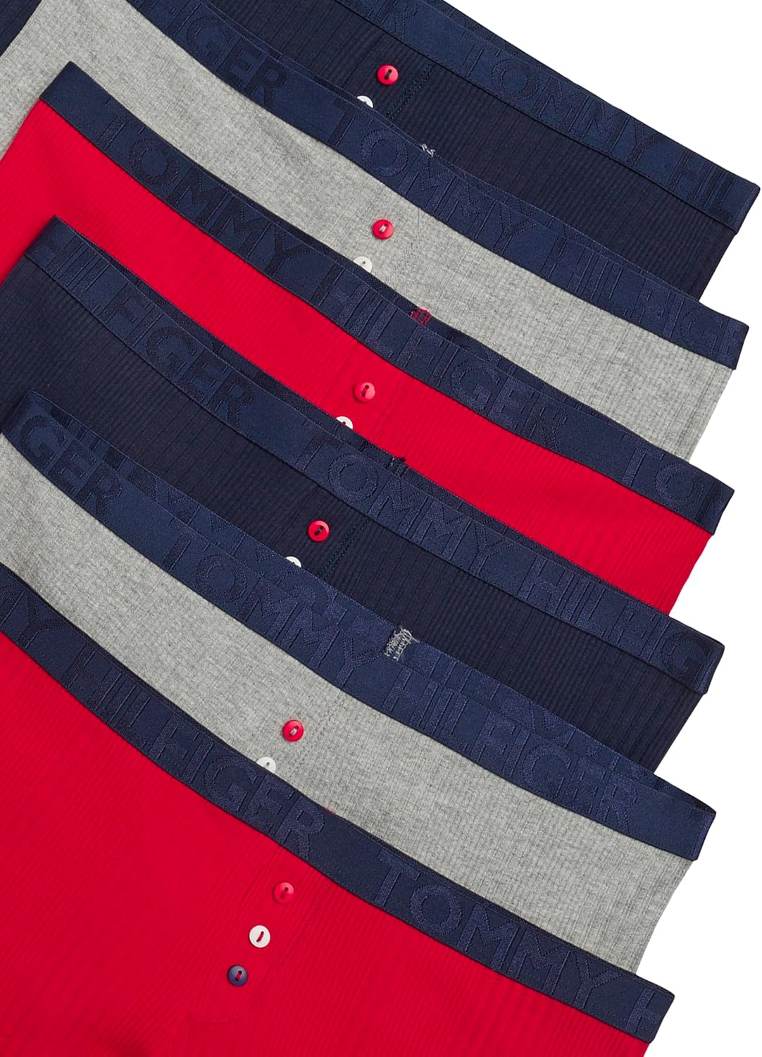 Tommy Hilfiger womens Logo Waistband Cotton Ribbed Boyshort 6 Pack - Image 6