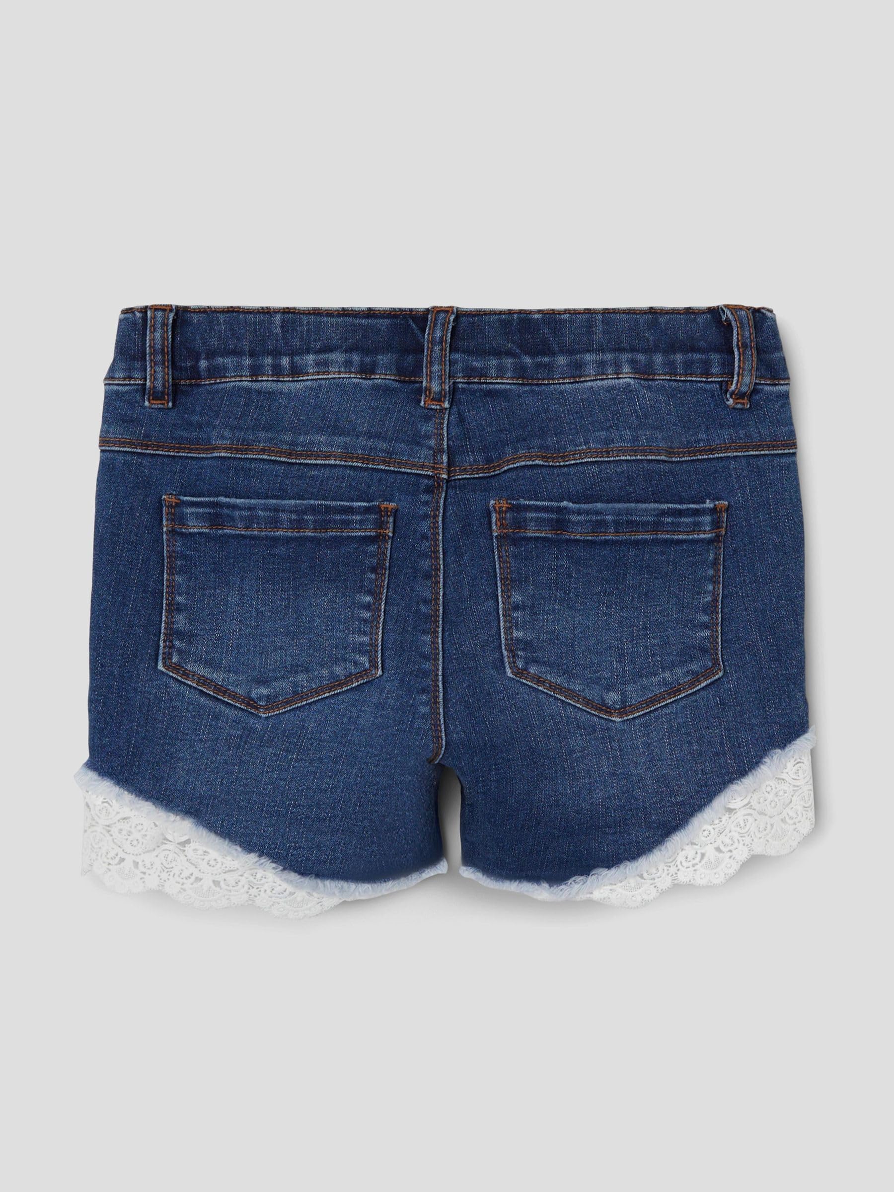 IT Nkfsalli Slim Dnm Shorts Pantalones Cortos de Jean Niñas