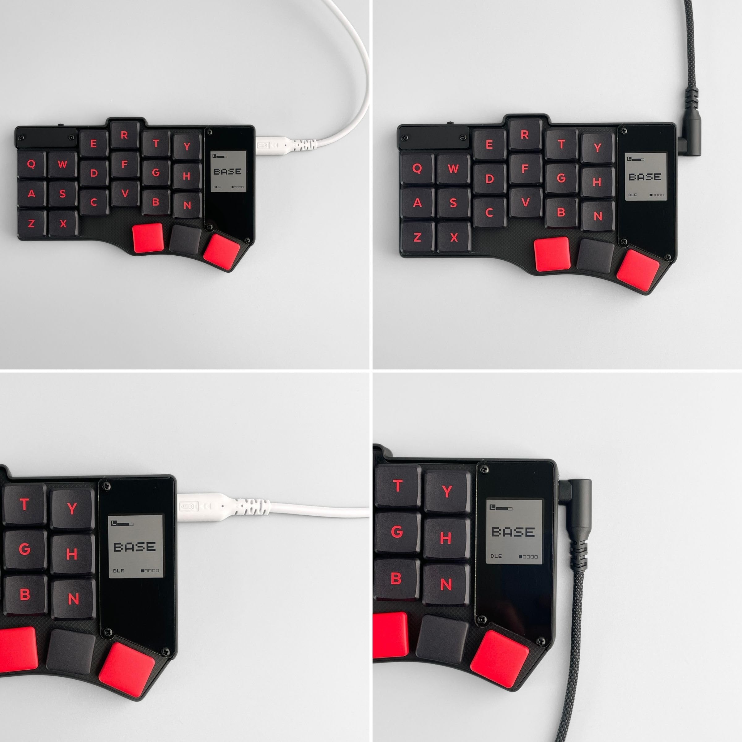 【中古】分割キーボード タイプC接続 Amazon.co.jp: L字型 USB-C to USB-C ケーブル、0.5m、90度コネクタ