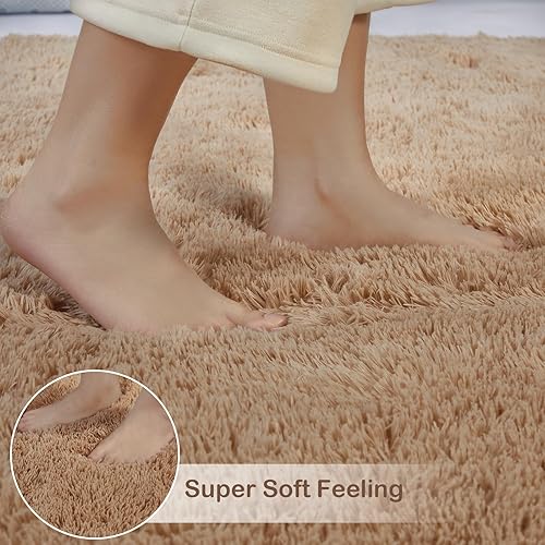 Miniatura 4 de YOBATH Alfombras esponjosas para dormitorio, de 5 x 8 pies, alfombras peludas de felpa para sala de estar, habitación de niños, niñas, niños,