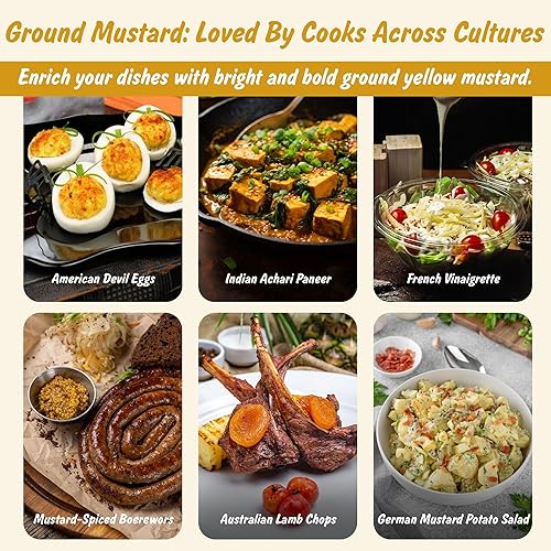 Miniatura 12 de Mostaza molida orgánica USDA probada en laboratorio, bolsa resellable de 4 onzas, Mostaza Amarilla Molida, Peeli Sarson