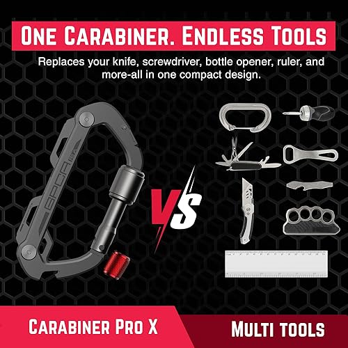 Miniatura 9 de GPCA Clip de mosquetón para llavero, organizador de llaves, llavero, soporte para llaves de automóvil, equipo EDC multiherramienta con abridor de