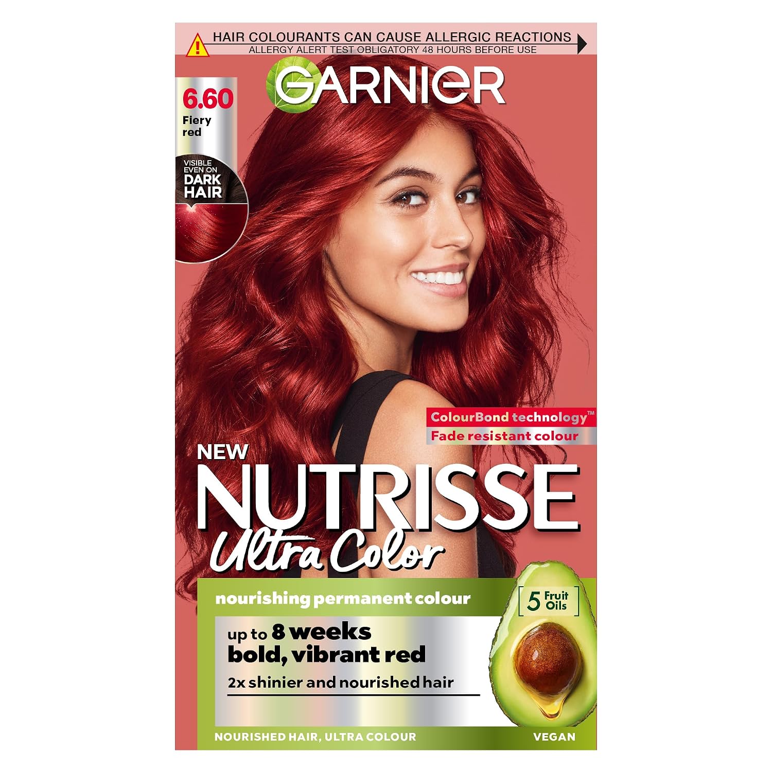 Garnier Nutrisse 6.60 Fiery Red Permanent Hair Dye