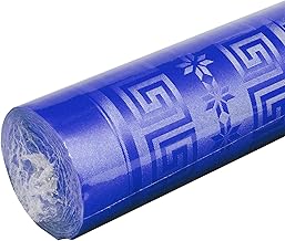 Ref R485019I - Disposable damask paper tablecloth in roll 50 m long X 1.18 m wide - Damask paper with a chic and classic universal pattern - 166 cutlery - Navy blue